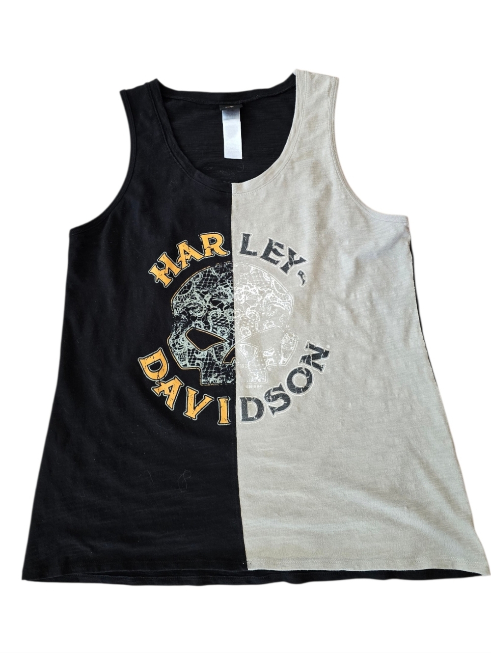 Harley-Davidson Willie G Skull Black Beige Tank XL